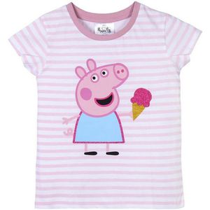 T-Shirt met Korte Mouwen voor kinderen Peppa Pig Roze Maat 6 Jaar