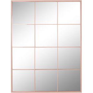 Wandspiegel Home ESPRIT Licht Roze Kristal Ijzer Spiegel Venster Scandi 90 x 1 x 120 cm