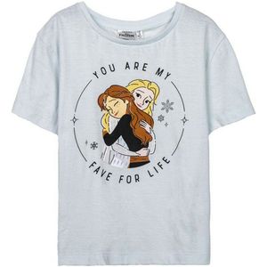 T-Shirt met Korte Mouwen voor kinderen Frozen Licht Blauw Maat 4 Jaar