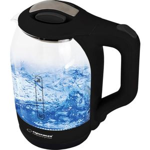 Waterkoker Esperanza EKK025K  Zwart Multicolour Glas Plastic 1500 W 1,7 L