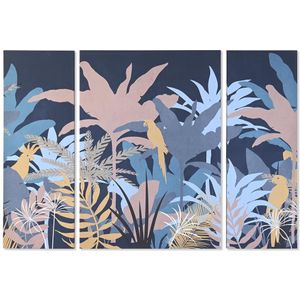 Set van 3 Schilderijen DKD Home Decor Koloniaal (140 x 3,8 x 100 cm)