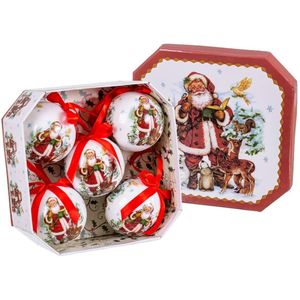 Kerstballen Multicolour Papier Polyfoam Kerstman 7,5 x 7,5 x 7,5 cm (5 Stuks)