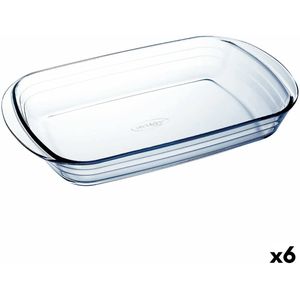 Ovenschaal Ô Cuisine Rechthoekig 40,3 x 26,3 x 7,3 cm Transparant Glas (6 Stuks)