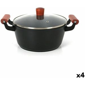 Kookpot met Glazen Deksel Quttin Doha 39 x 28 x 15 cm (4 Stuks)