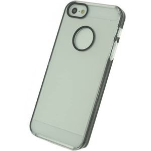 Xccess Colored Edge Cover Apple iPhone 5/5S/SE Transparent Black
