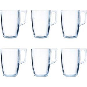 Mokkenset Luminarc Nuevo (6 pcs) Transparant Glas 400 ml (6 Onderdelen)