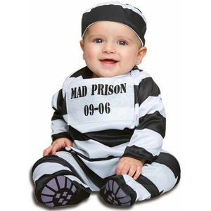 Kostuums voor Baby's My Other Me Wit Zwart Gevangene (2 Onderdelen) Maat 0-6 Maanden