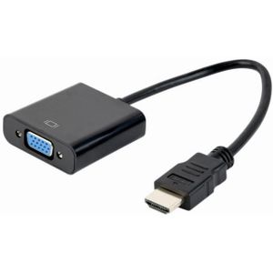 CableXpert HDMI auf VGA/Audio Adapter Single-Port Schwarz A-HDMI-VGA-04