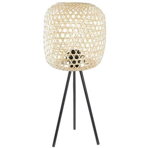 Bureaulamp DKD Home Decor Zwart Bruin 220 V 50 W Tropisch (23 x 23 x 56 cm)