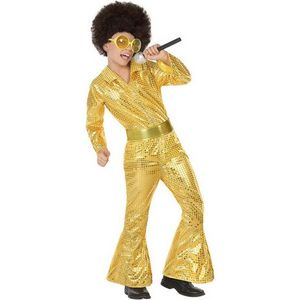 Kostuums voor Kinderen Disco Gouden (2 Onderdelen) (2 pcs) Maat 3-4 Jaar