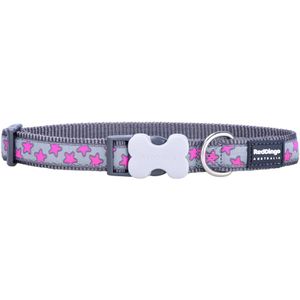 Hondenhalsband Red Dingo STYLE HOT PINK ON COOL GREY 41-63 cm
