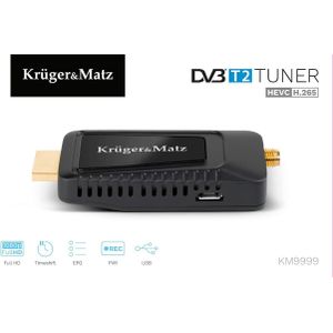 KRUGER & MATZ mini DEKODER DVB-T2 H.265 HEVC KM9999