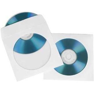 Hama CD/DVD Papieren Hoesjes 100 Stuks Wit