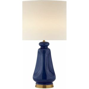 Bureaulamp DKD Home Decor Beige Marineblauw Porselein 35 x 35 x 64 cm