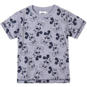 T-Shirt met Korte Mouwen voor kinderen Mickey Mouse Grijs Maat 6 Jaar
