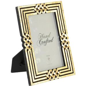 Fotolijsten DKD Home Decor 17 x 1,5 x 22 cm Gouden Hars Neoklassiek