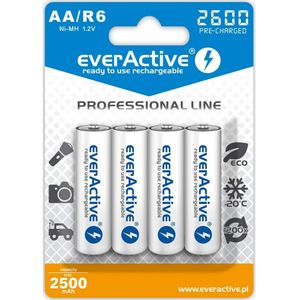 Oplaadbare Batterijen EverActive EVHRL6-2600 2500 mAh 1,2 V