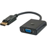 Savio CL-90 video kabel adapter 0,2 m DisplayPort VGA (D-Sub) Zwart