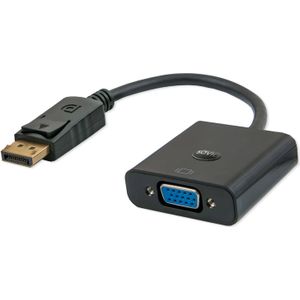 Savio CL-90 video kabel adapter 0,2 m DisplayPort VGA (D-Sub) Zwart