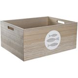 Decoratieve Doos DKD Home Decor Natuurlijk Hout MDF Spiralen Mediterrane 50 x 40 x 22,5 cm