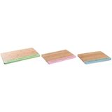 Snijplank DKD Home Decor Blauw Roze Groen Bamboe (33,5 x 22,4 x 1,2 cm)