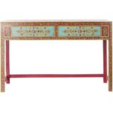 Console DKD Home Decor Multicolour Mangohout Spiegel 117 x 40 x 76 cm