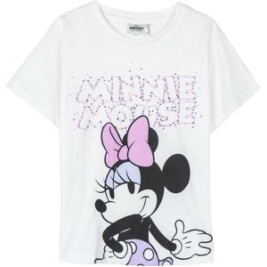 T-Shirt met Korte Mouwen voor kinderen Minnie Mouse Wit Maat 4 Jaar