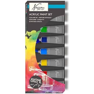 Nassau Acrylverf Set 8 Kleuren