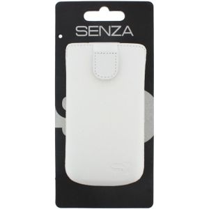 Senza Leather Slide Case White Size L
