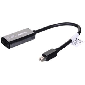 Lanberg AD-0005-BK video kabel adapter 0,2 m Mini DisplayPort HDMI Type A (Standaard) Zwart