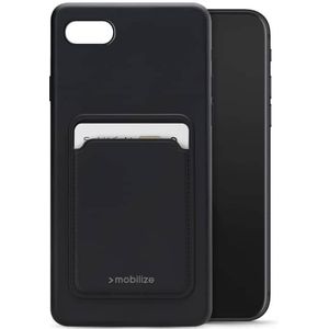 Mobilize Rubber Gelly Card Case Apple iPhone 6/6S/7/8/SE (2020/2022) Matt Black