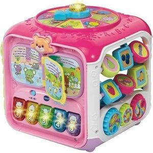 VTech Super Ontdekkingskubus Roze - Interactief Gezelschapsspel voor 9-36 Maanden - 10 Stuks