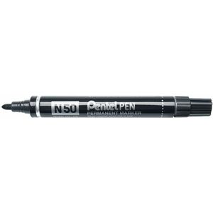 Permanente markeerstift Pentel N50-BE Zwart 12 Onderdelen