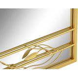 Wandspiegel DKD Home Decor Spiegel Gouden Metaal Blad van een plant (60 x 2 x 90 cm)