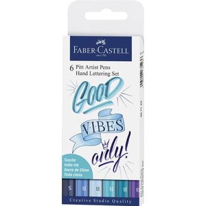 Faber Castell FC-267123 Tekenstift Faber-Castell Pitt Artist Pen Letteringset 6x