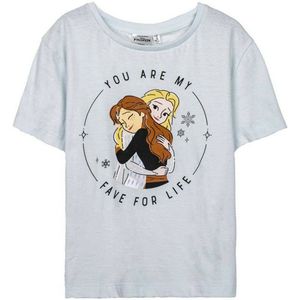 T-Shirt met Korte Mouwen voor kinderen Frozen Licht Blauw Maat 3 Jaar