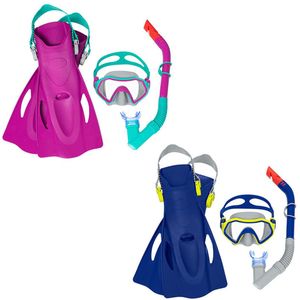 Duikbril met Snorkel en Zwemvliezen Bestway Multicolour 37-41