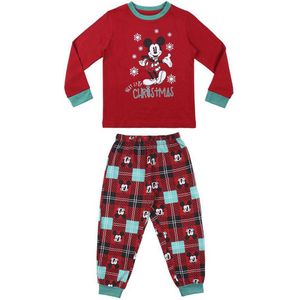 Pyjama Kinderen Mickey Mouse Rood Maat 12 Jaar