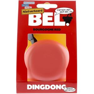 Fietsbel Ding-Dong NietVerkeerd ø80mm - bourgonje red