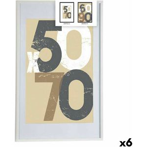 Fotolijsten 62,5 x 2,5 x 92,5 cm Wit Plastic Hout MDF (6 Stuks)