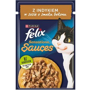PURINA Felix Sensations Sauces Turkey - nat kattenvoer - 85 g