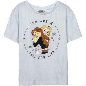 T-Shirt met Korte Mouwen voor kinderen Frozen Licht Blauw Maat 5 Jaar