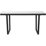 Eettafel Home ESPRIT Wit Zwart Metaal 150 x 80 x 75 cm