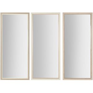 Wandspiegel Home ESPRIT Wit Bruin Beige Grijs Kristal polyestyreen 67 x 2 x 156 cm (4 Stuks)