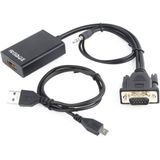 Gembird A-VGA-HDMI-01 video kabel adapter 0,15 m HDMI Type A (Standaard) VGA (D-Sub) Zwart