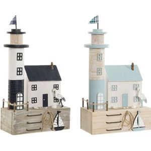 Decoratieve figuren Home ESPRIT Blauw Marineblauw 17 x 8,5 x 30 cm (2 Stuks)