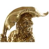 Decoratieve figuren DKD Home Decor 16,5 x 10,6 x 22,5 cm Gouden Hars Koloniaal Blad van een plant