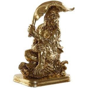 Decoratieve figuren DKD Home Decor 16,5 x 10,6 x 22,5 cm Gouden Hars Koloniaal Blad van een plant