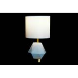 Bureaulamp DKD Home Decor Wit Polyester Metaal Keramisch 220 V Gouden 50 W (20 x 20 x 37 cm)