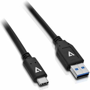 Kabel USB A naar USB C V7 V7U2C-1M-BLK-1E  Zwart 1 m